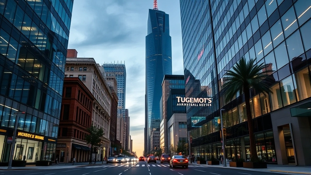 nations with no income tax -
professional business district photography