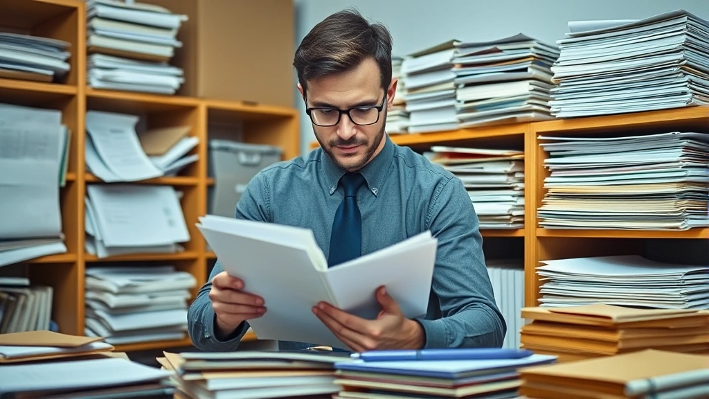 new britain taxes - 
Business owner organizing tax receipts and financial documents in organized fil