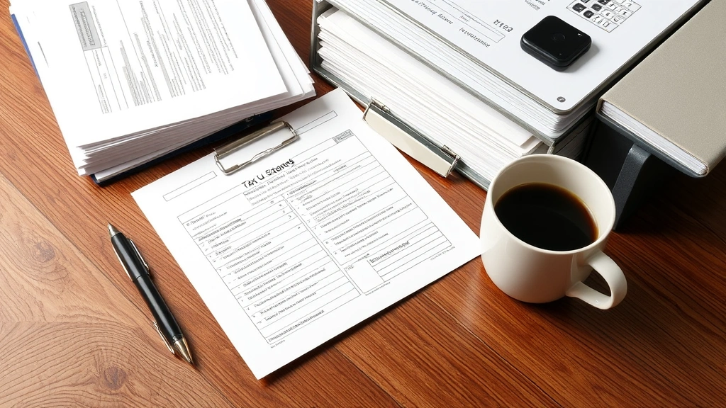 new york state tax extension - 
Organized file folders and tax documentation neatly arranged on wooden desk wit