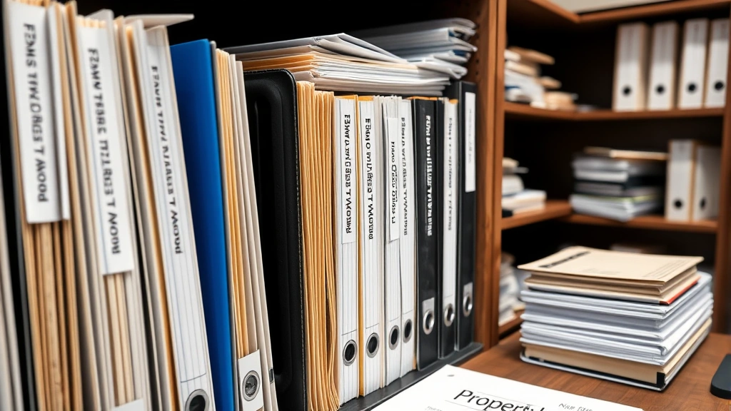 newport news property tax - 
Organized filing system with property tax folders and records, professional off