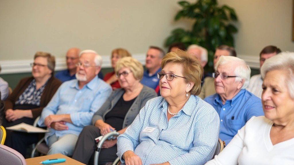 nj property tax relief for seniors - 
Diverse senior group attending community workshop about property tax relief pro