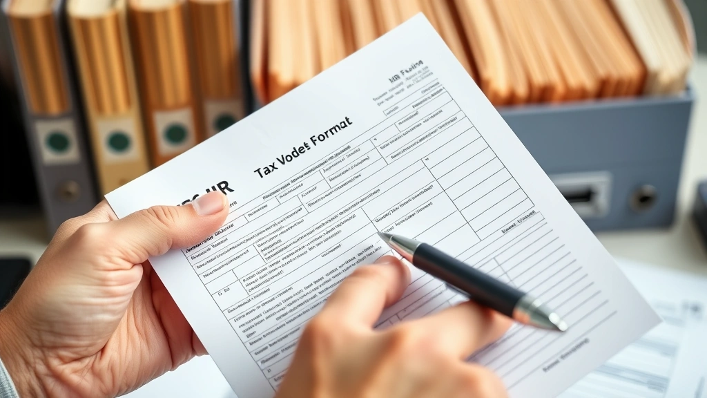 non refundable tax credit - 
Close-up of hands holding IRS tax form with pen, organized file folders in back