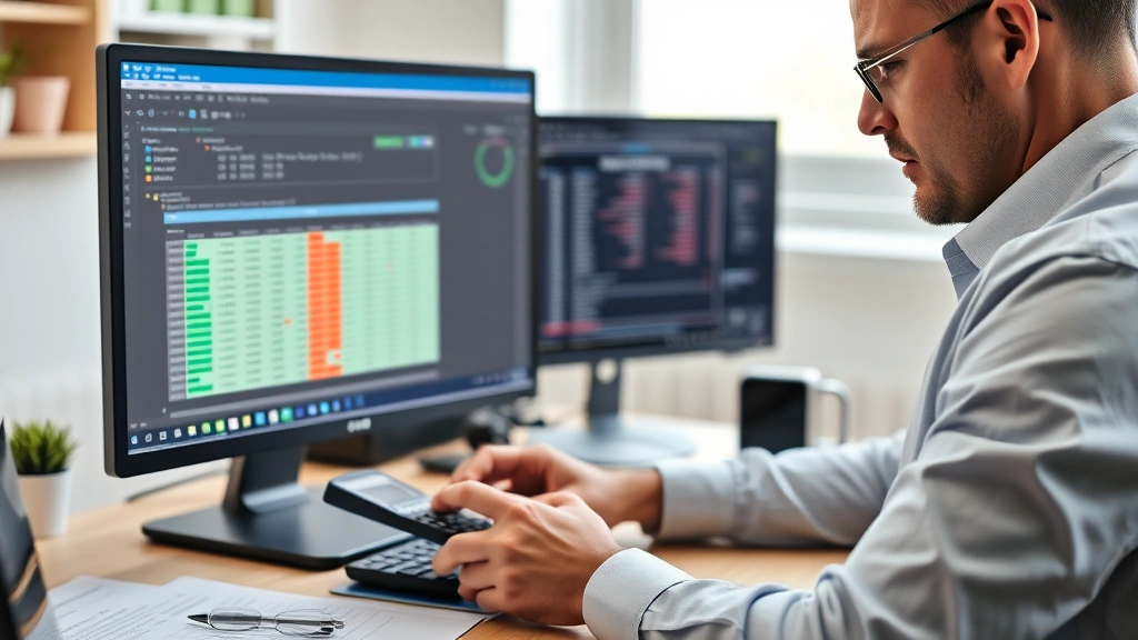 non refundable tax credit - 
Businessman calculating taxes using calculator and spreadsheet on computer scre