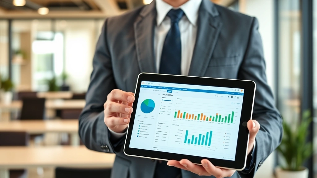 non refundable tax credit - 
Financial professional with tablet showing tax software interface, modern offic