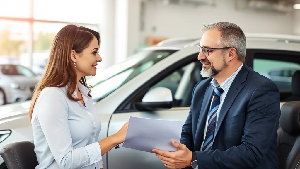 north carolina car sales tax - 
Financial advisor discussing vehicle purchase costs and tax implications with c