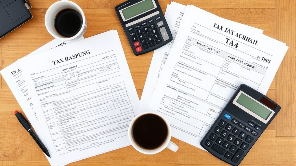 ohio paycheck tax calculator - 
Overhead view of organized tax documents, W-4 forms, and calculator arranged ne