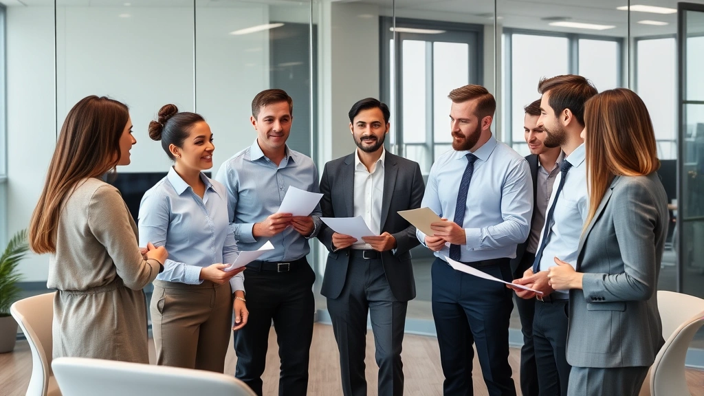 ohio regional income tax -
Diverse group of professionals in business casual attire discussing taxes in mo