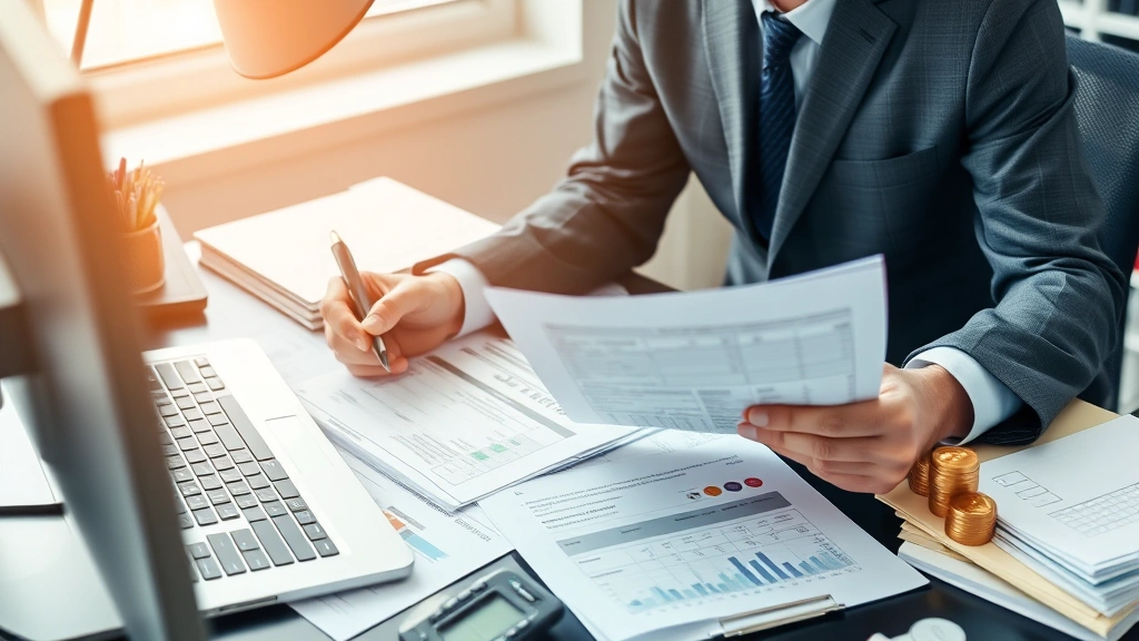 ohio sales tax holiday 2024 - 
Financial advisor or CPA reviewing tax documents and savings calculations at de