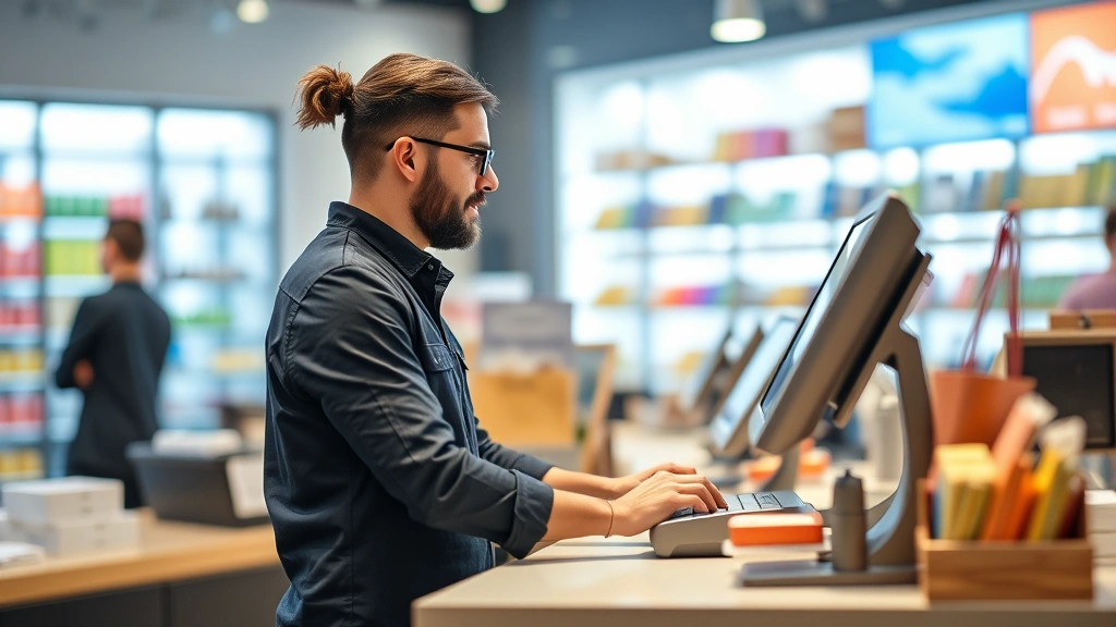 ohio sales tax holiday 2024 - 
Business owner at retail counter using point-of-sale system
