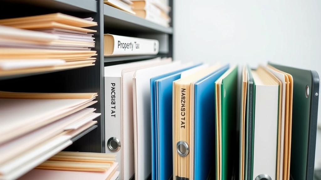 orange county property tax rate - 
Organized filing system with property tax folders
