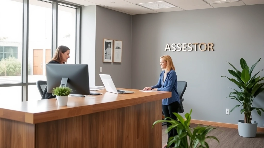 pa homeowners tax rebate - 
Modern county assessor office interior with helpful staff member assisting home