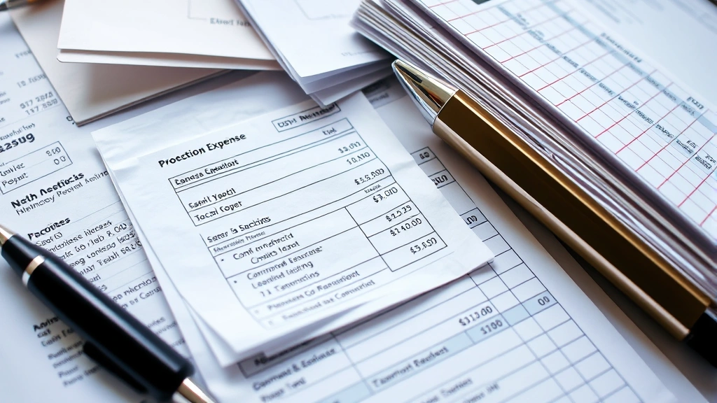 pake taxo chips - 
Close-up of organized expense receipts and invoices sorted by category for busi