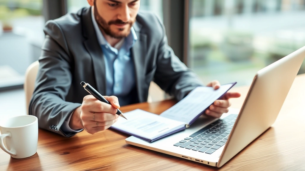 palo alto california sales tax - 
Business owner calculating taxes on laptop with notepad and pen, focused expres