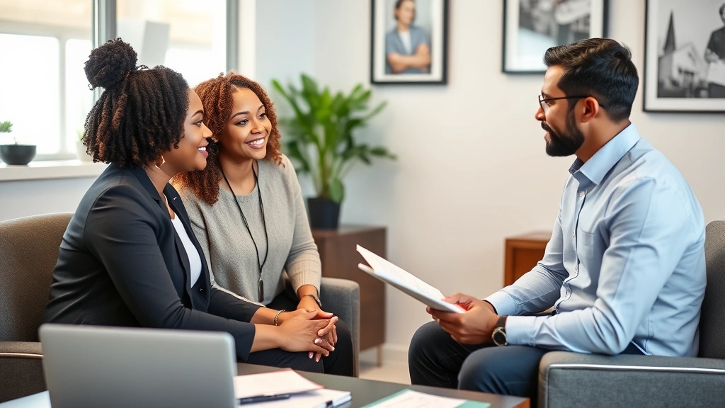 pasadena isd tax office - 
Diverse couple meeting with tax advisor in clean office setting, discussing hom