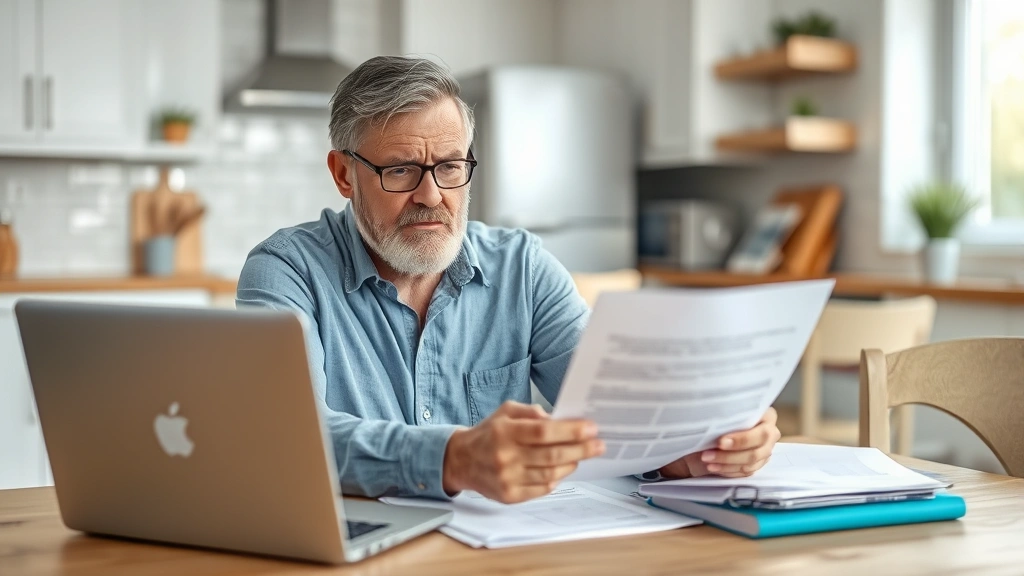 pay detroit property taxes - 
Homeowner examining property assessment letter with concerned expression, sitti