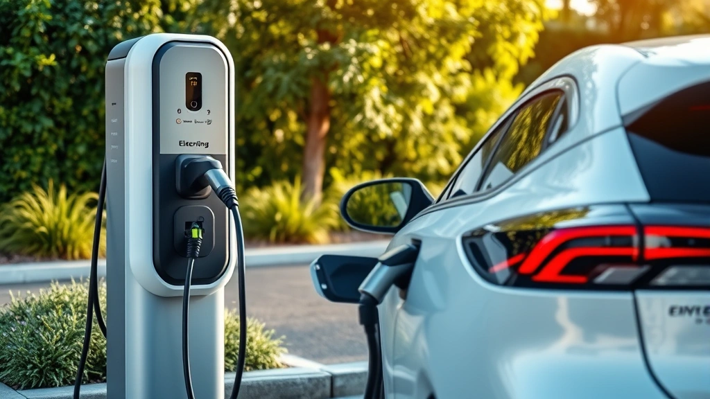 pay excise tax - 
Electric vehicle charging station with modern car plugged in during daytime
