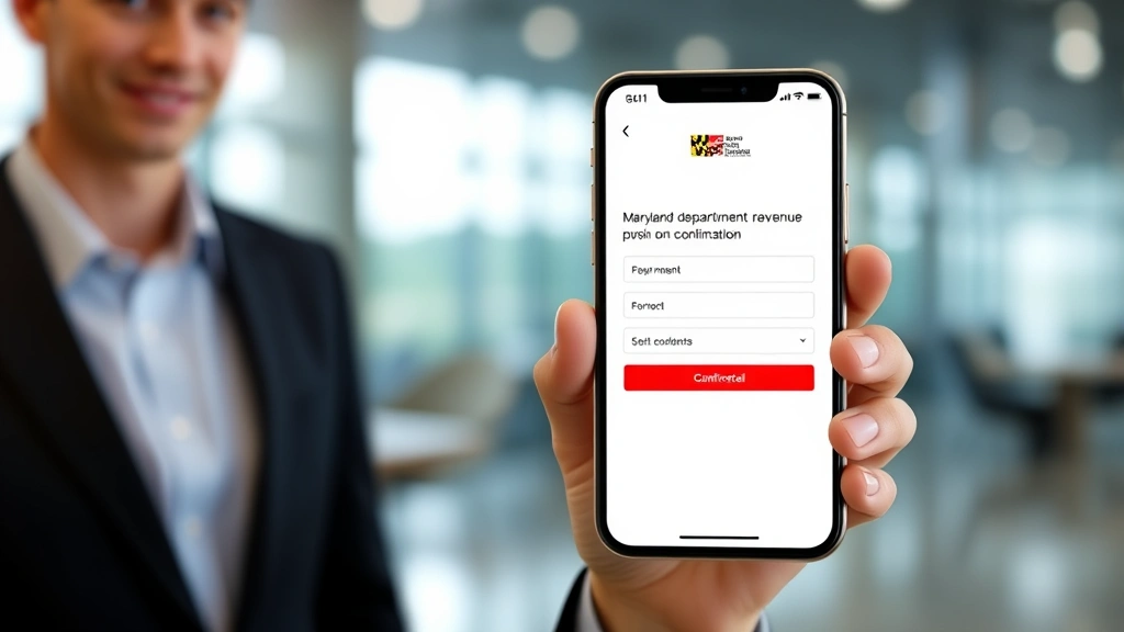 pay md state taxes online - 
Mobile phone displaying Maryland Department of Revenue payment portal with conf