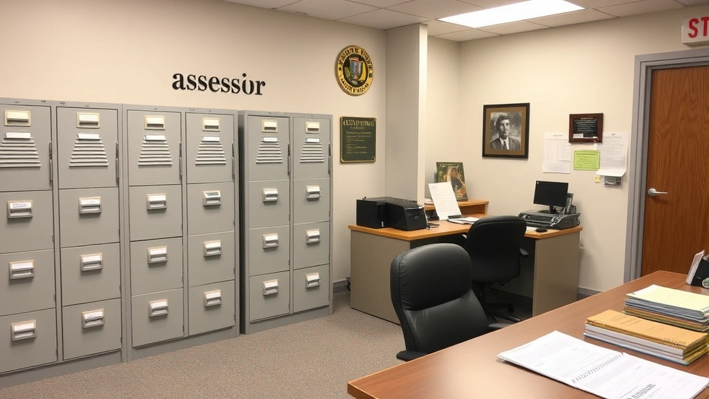 peoria property tax - 
County assessor’s office interior with filing cabinets and public records