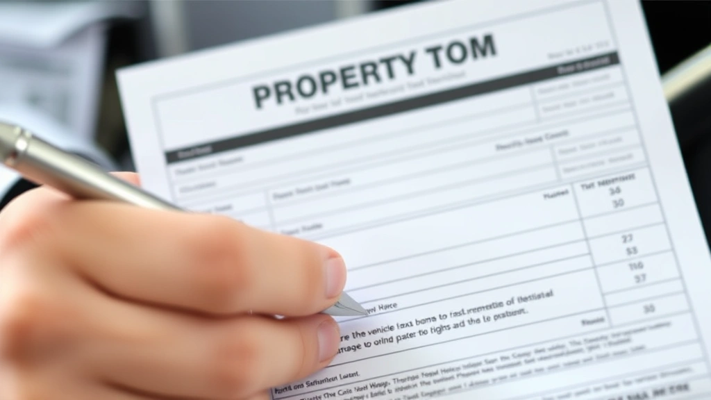 platte county personal property tax - 
Close-up of hands holding vehicle registration and property tax bill with pen r