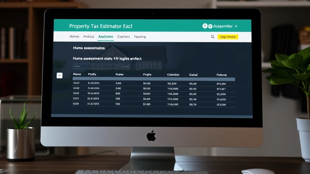 property tax estimator florida - 
Computer screen displaying property tax estimator tool interface with home asse