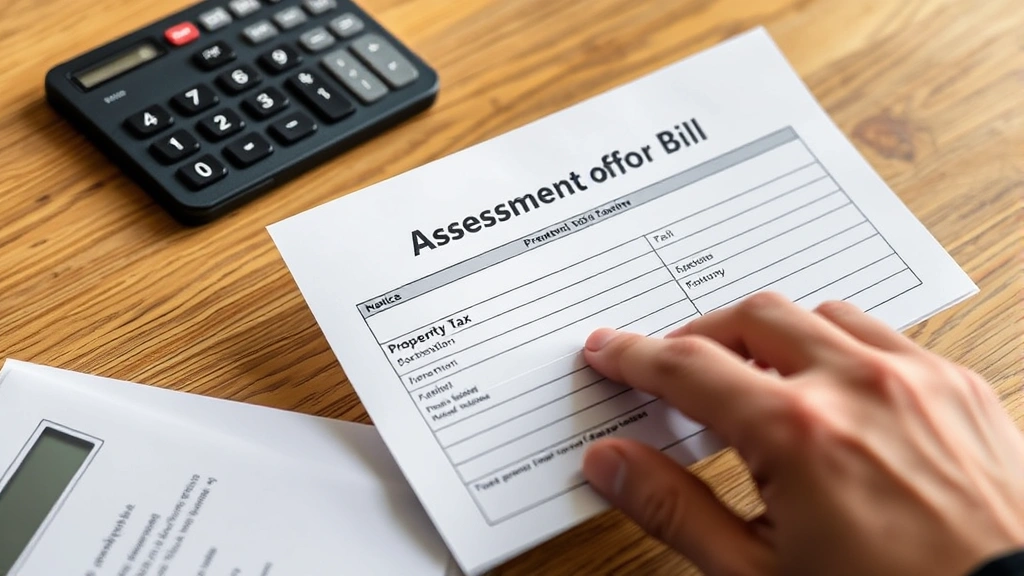 property tax milwaukee - 
Close-up of hands holding property tax bill and assessment notice, calculator n