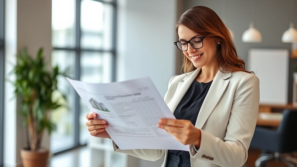 property tax milwaukee - 
Professional woman in business attire reviewing home appraisal report in contem