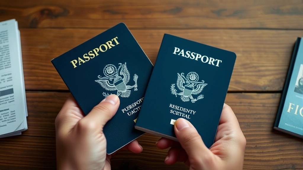 puerto rico taxes to us - 
Close-up of hands holding US passport and Puerto Rico residency documents on wo