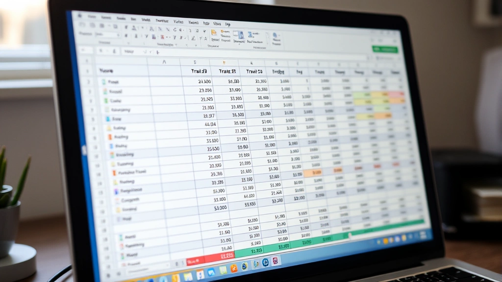 puerto vallarta tourist tax - 
Financial planning spreadsheet on computer screen with travel budget calculatio