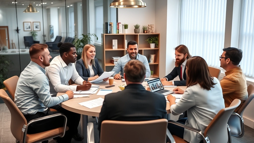 real estate agent tax deductions - 
Diverse team of real estate agents in a broker’s office discussing market