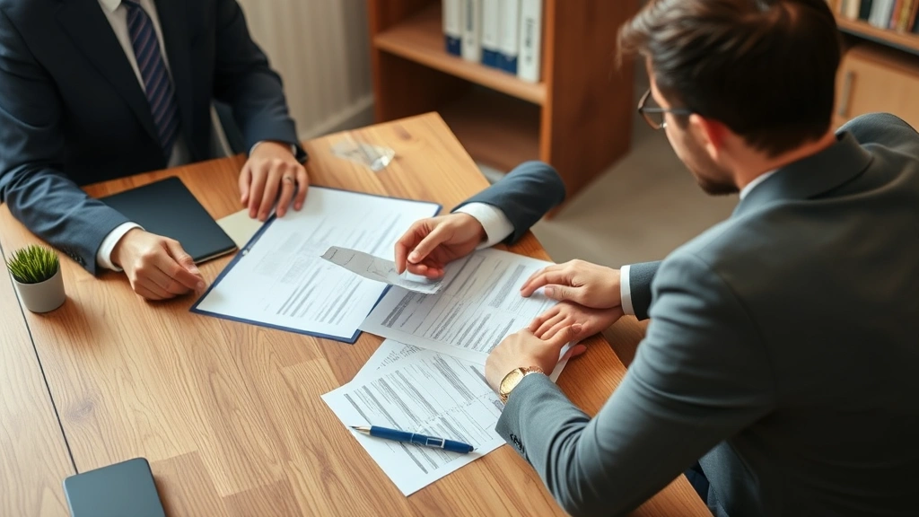 rhode island state tax refund status - 
Financial advisor in business attire explaining tax documents to client across 