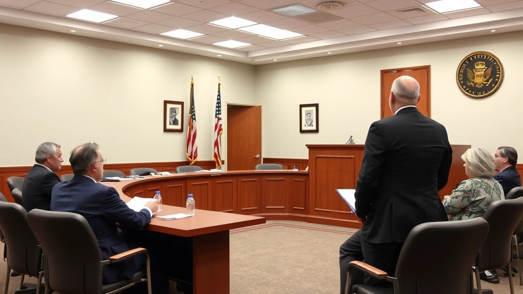 ri tax assessor - 
Board of Tax Review meeting room with formal hearing setup, assessor presenting