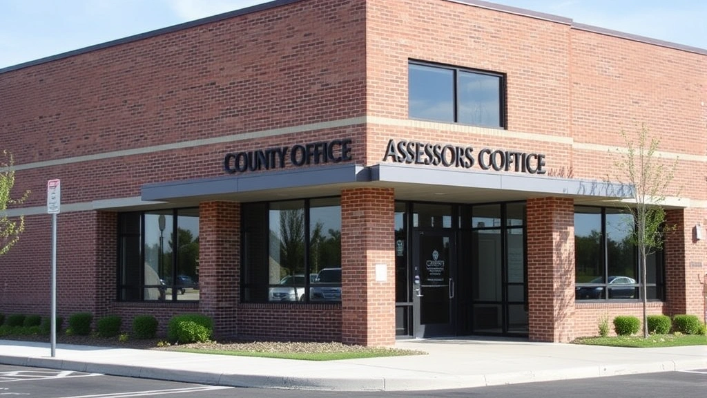 richland county property tax south carolina - 
Modern county assessor’s office building exterior, brick facade, official