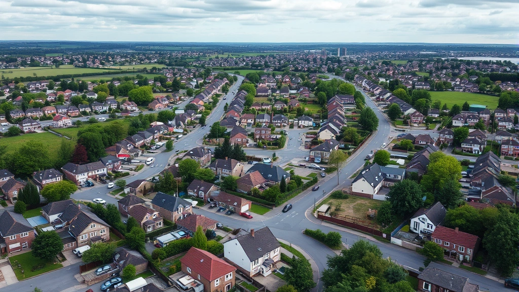 richland county property tax south carolina - 
Aerial view of suburban neighborhood with diverse homes and properties, residen