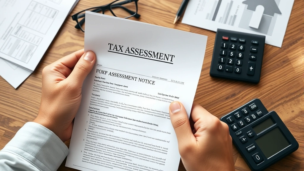 richland county taxes - 
Close-up of hands holding property deed and tax assessment notice, calculator v