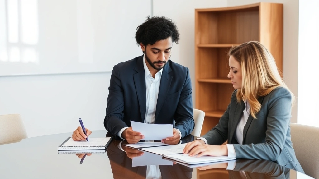 richland county taxes - 
Tax professional in business attire explaining deductions and credits to client