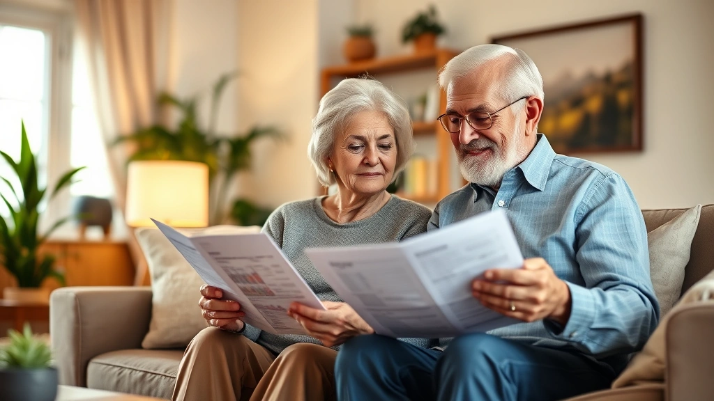 richmond property tax - 
Senior couple reviewing retirement finances and property tax bills at home, com