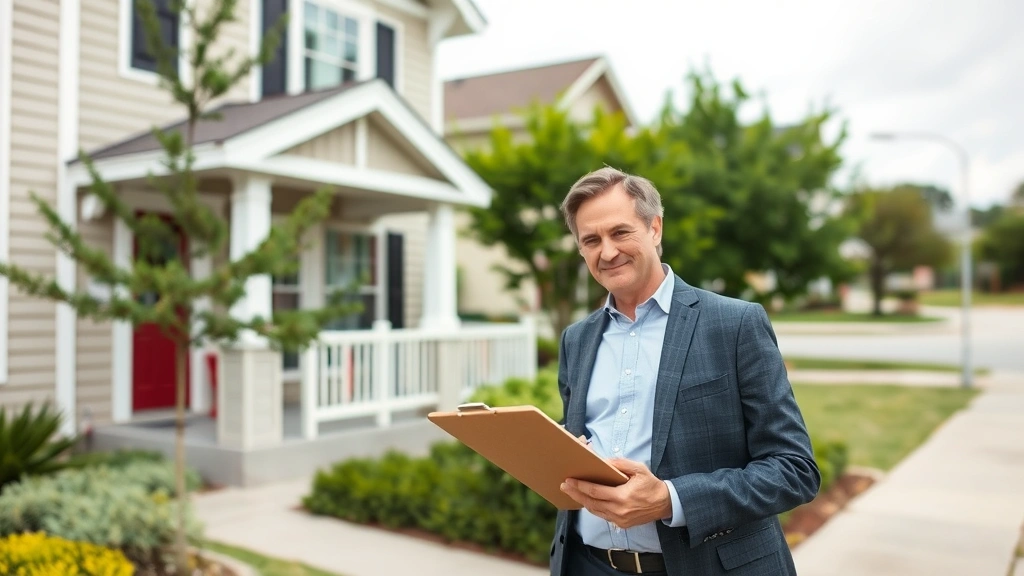 richmond property tax - 
Real estate appraiser measuring home exterior with clipboard, professional atti