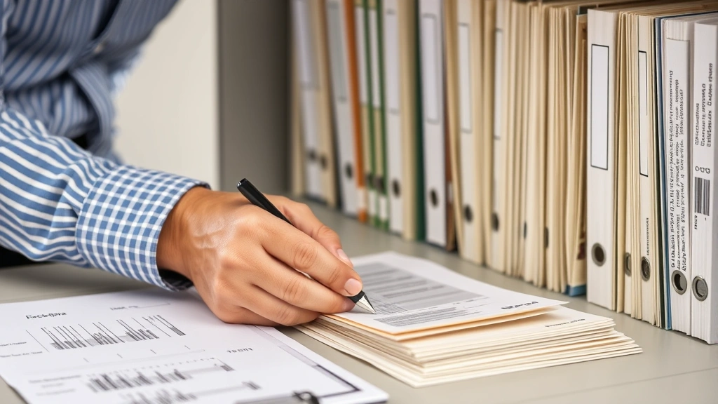 rita ohio tax - 
Person organizing receipts and tax records in filing system for business deduct