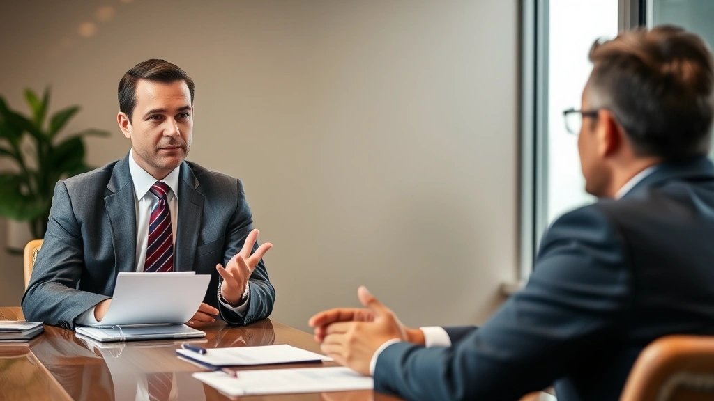 rsu tax calculator - 
Male financial advisor in business suit explaining RSU tax strategy to client d