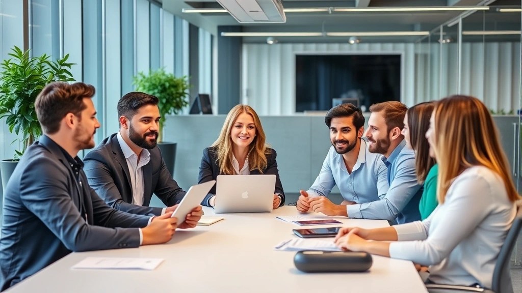 rsu tax calculator - 
Diverse team in modern office discussing equity compensation and stock vesting 