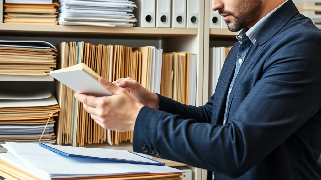 sales tax in pasadena ca - 
Business owner organizing financial records and tax documents in filing system 