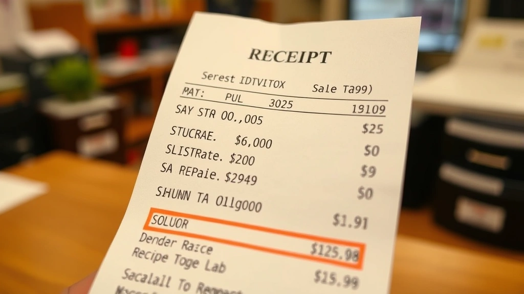 sales tax in santa clara county - 
Close-up of receipt showing itemized purchases with sales tax breakdown highlig