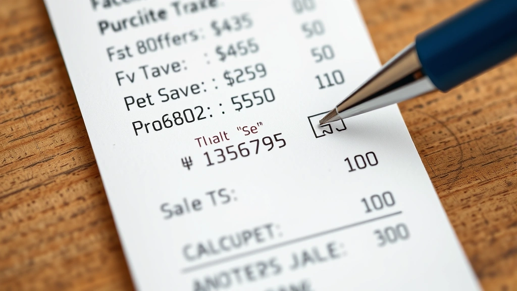 sales tax in tucson az - 
Close-up of receipt showing itemized purchases with sales tax calculation highl
