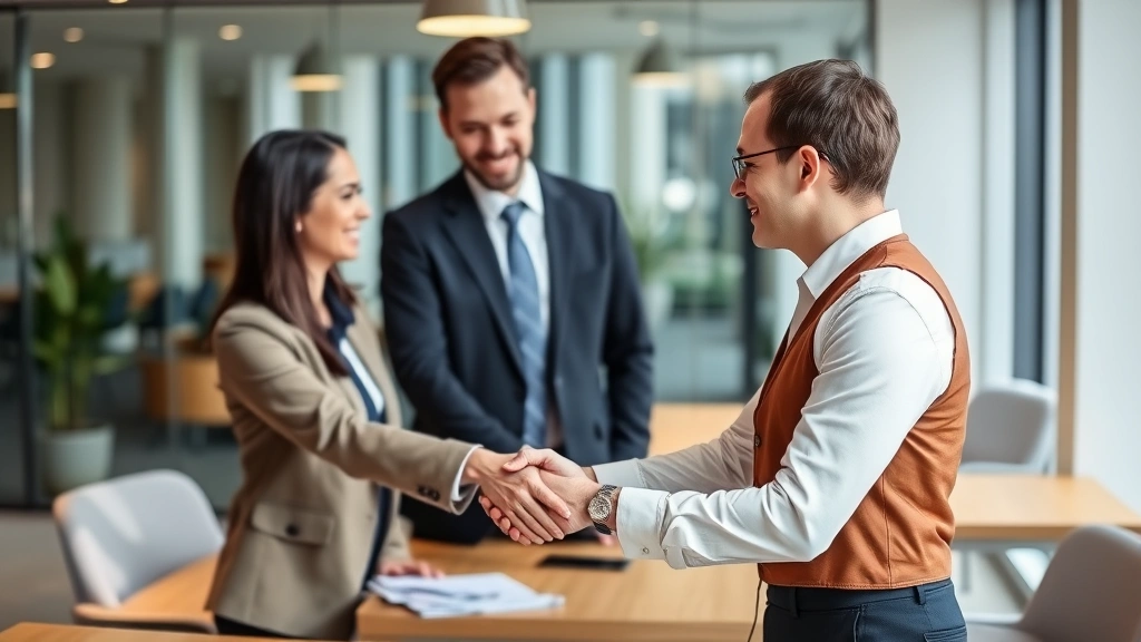 sales tax rate in seattle wa -
Handshake between business professional and accountant/tax advisor in modern of