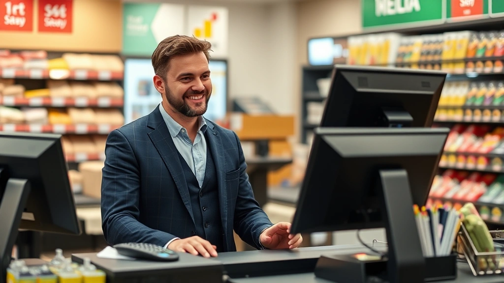 sales tax roseville ca - 
Business owner at cash register in retail store with point-of-sale system
