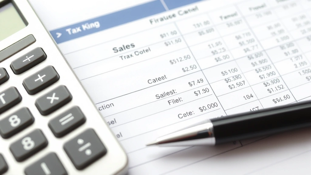 san antonio tx sales tax - 
Close-up of calculator and pen on financial spreadsheet showing sales tax calcu