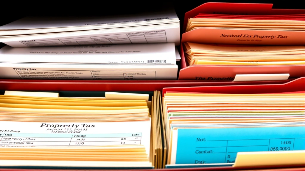 san joaquin county treasurer tax collector - 
Organized filing system with property tax folders, assessments, and payment rec