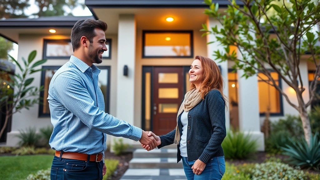 san mateo county property tax lookup - 
Real estate agent and homeowner shaking hands in front of modern San Mateo Coun