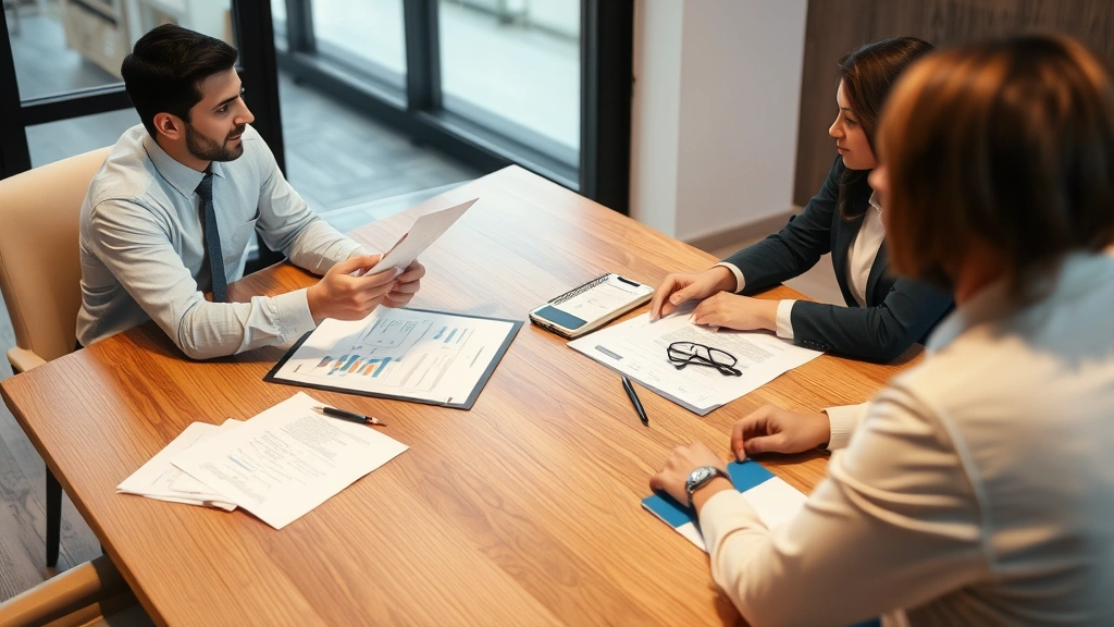 santa barbara county tax collector - 
Tax professional explaining property tax assessment to client across wooden con