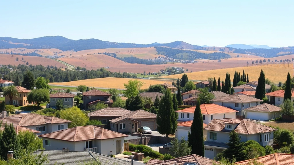 sonoma county property taxes - 
Sonoma County residential neighborhood with beautiful homes and rolling hills i